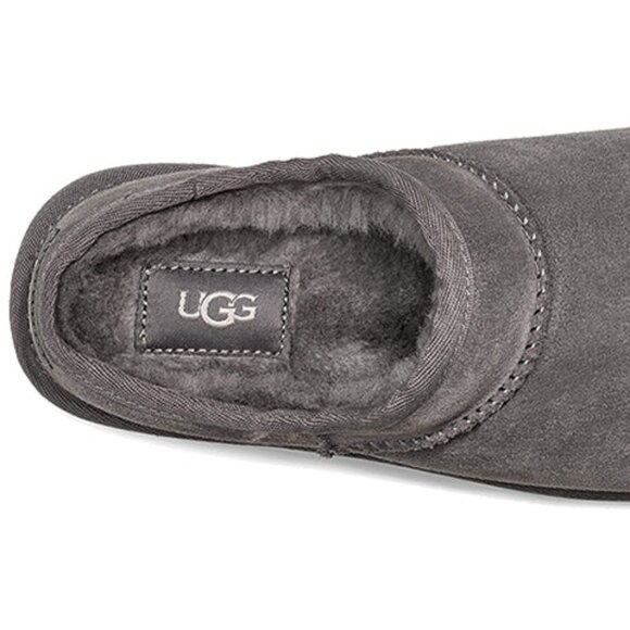 UGG Grey Classic Slippers Loafers Cozy Slip-Ons - Picture 5 of 7